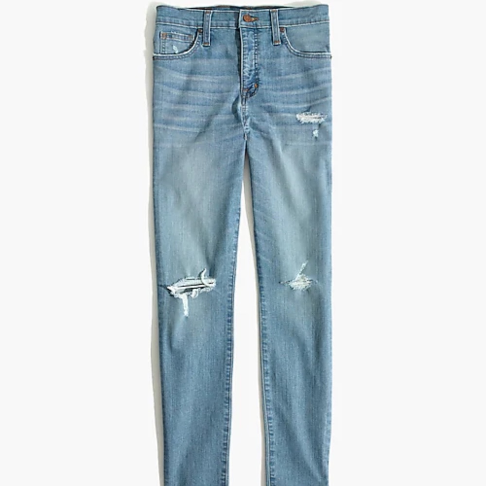 Madewell Ripped 9” High Rise Skinny Jeans